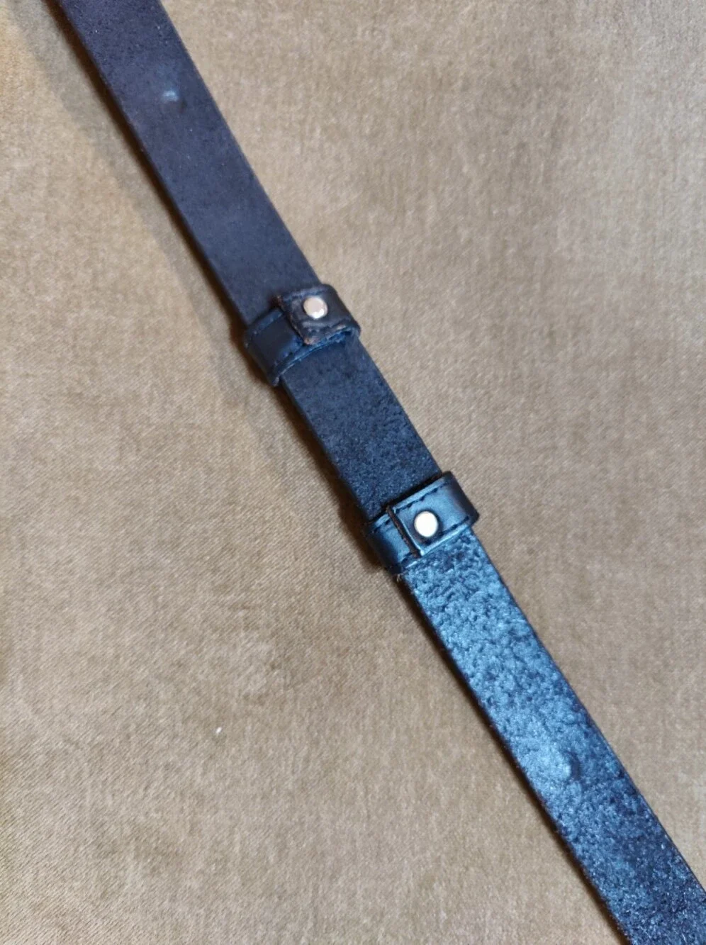 Chico's Adjustable Black Leather Belt with Silver Tone Horsebit Hardware, ML